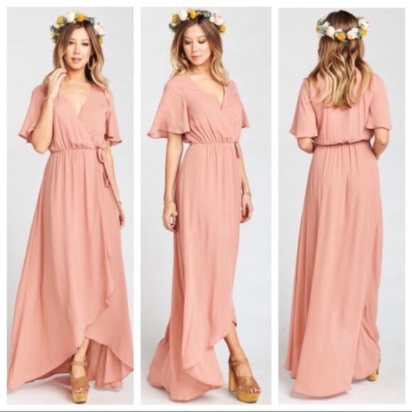 Show Me Your Mumu Sophia Wrap Dress Rustic Mauve XX-Small NWOT - Picture 1 of 8